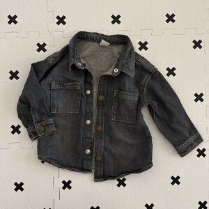 H&M baby gray  denim button down shirt Jacket